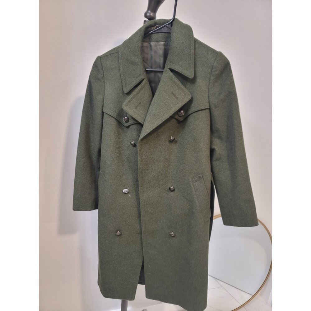 Tyroler Loden Wool Cape Overcoat Jacket – Green Loden Style – Medium